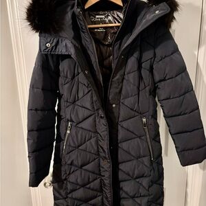 Calvin Klein Women's Black Quilted Coat